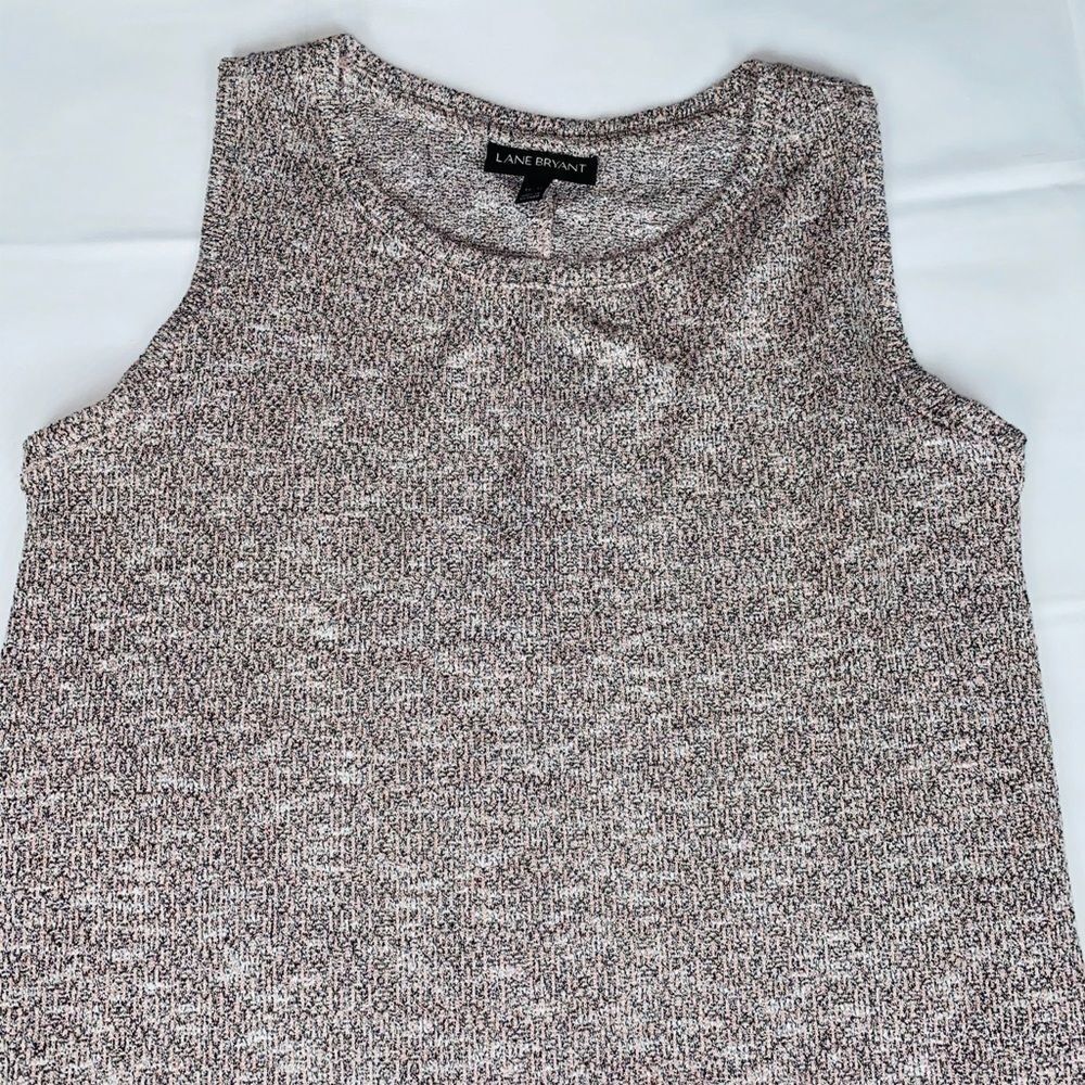 Lane Bryant Women's Brown Metallic Knit Tank Top Size 14/16 - Picture 3 of 8